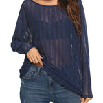 Long Sleeve Mesh Sheer Shirt - Nadorine (Us Only)