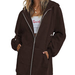 Fleece Hoodies Tunic Long Hoodie Jacket - Nadorine (Us Only)