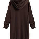 Fleece Hoodies Tunic Long Hoodie Jacket - Nadorine (Us Only)