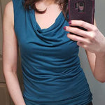 Ruched Cowl Neck Tank Tops - Nadorine (Us Only)