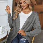 Nadorine Women's 2023 Fall Winter Cardigan Sweaters Long Sleeve Open Front Cable Knit Outwear Coat with Pockets