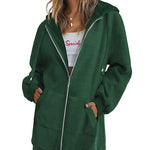 Fleece Hoodies Tunic Long Hoodie Jacket - Nadorine (Us Only)