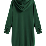 Fleece Hoodies Tunic Long Hoodie Jacket - Nadorine (Us Only)