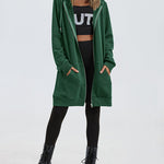 Fleece Hoodies Tunic Long Hoodie Jacket - Nadorine (Us Only)