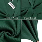 Twist Front Knitted Bodycon Dress - Nadorine (Us Only)