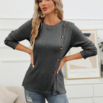 Nadorine Women's Fashion Long Sleeve Blouse
