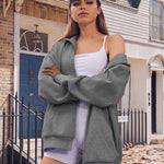 Nadorine Women's Oversized Zip Up Hoodies