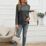 Nadorine Women's Fashion Long Sleeve Blouse