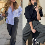 Nadorine Drawstring Long Pants with Pockets