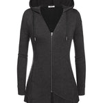 Women Zip Up Hoodies Fleece Lined Tunic Sweatshirt Long Casual Hoodie Jacket with Pockets - Nadorine (Us Only)