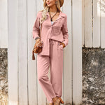 Linen Shirts Loose Long Pants Beach Outfits - Nadorine (Us Only)