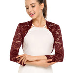 Nadorine Women's Bolero Shrugs Crochet Lace Open Cardigan