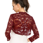 Nadorine Women's Bolero Shrugs Crochet Lace Open Cardigan
