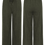 Nadorine Drawstring Long Pants with Pockets