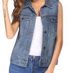 Nadorine Women's Denim Vest Jean Vest