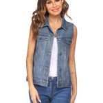 Nadorine Women's Denim Vest Jean Vest