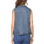 Nadorine Women's Denim Vest Jean Vest