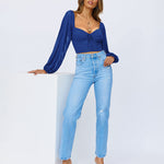 Tie Knot Ruched Crop Tube Top - Nadorine (Us Only)