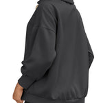 Nadorine Women Sweatshirts Quarter Zip Stand Collar Pullovers Fleece Workout Hoodies Y2K Clothes