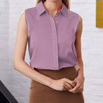 Sleeveless Button Down Tank Tops - Nadorine (Us Only)