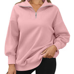 Nadorine Women Sweatshirts Quarter Zip Stand Collar Pullovers Fleece Workout Hoodies Y2K Clothes