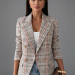 Women’s Blazer with Lapels and Textured Surface