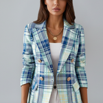 Women’s Blazer with Lapels and Textured Surface