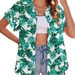 Nadorine Casual Short Sleeve Floral Print Blouse