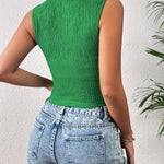 Nadorine Sleeveless Crop Top Square Neck Tank Top