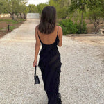 Charlotte Reid | Red Ruffle Maxi Dress For Women