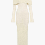 Charlotte Hayes | Off-Shoulder Bouclé Maxi Dress For Women
