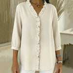 Lucía | V-neck denim blouse