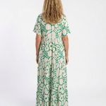 Zuleika | Short Sleeve V Neck Floral Midi Dress