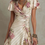 Alba™ | Elegant Midi Floral Dress