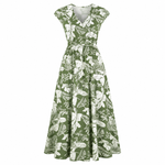 Ella Thompson | Floral V-Neck Maxi Dress For Women