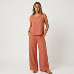 Eloise Martin | Linen Two-Piece Wide Leg Set For Women
