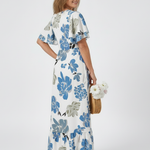 Elowen | Round Neck Short Sleeve Tiered Maxi Dress