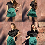 Mini Length A-Line Zipper Short Skirt- Nadorine (Us Only)