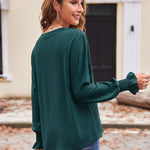 Nadorine Casual Lace V Neck T-Shirts