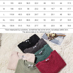 Nadorine Crop Tops Loose Ribbed Knit Cropped T-Shirts