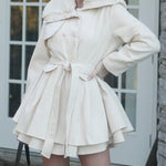Faux Fur Lapel Double-Breasted Thick Wool Coat - Nadorine (Us Only)