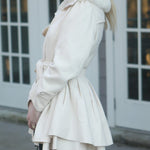 Faux Fur Lapel Double-Breasted Thick Wool Coat - Nadorine (Us Only)