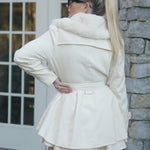 Faux Fur Lapel Double-Breasted Thick Wool Coat - Nadorine (Us Only)