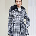 Faux Fur Lapel Double-Breasted Thick Wool Coat - Nadorine (Us Only)