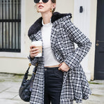 Faux Fur Lapel Double-Breasted Thick Wool Coat - Nadorine (Us Only)