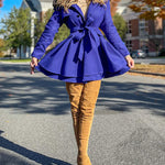 Faux Fur Lapel Double-Breasted Thick Wool Coat - Nadorine (Us Only)