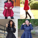 Faux Fur Lapel Double-Breasted Thick Wool Coat - Nadorine (Us Only)