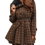 Faux Fur Lapel Double-Breasted Thick Wool Coat - Nadorine (Us Only)