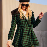 Faux Fur Lapel Double-Breasted Thick Wool Coat - Nadorine (Us Only)