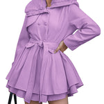 Faux Fur Lapel Double-Breasted Thick Wool Coat - Nadorine (Us Only)
